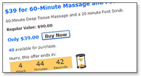 Offer Special timed deals like Groupon