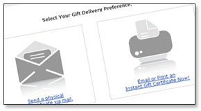Offer Instant Gift Certificates or Physical Gift Cards